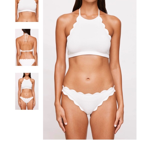 Marysia Black Bikini set Mott High Neck Bikini top & Antibes bottom. Sz L - Picture 2 of 7